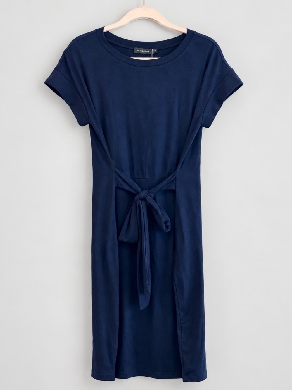 MEROKEETY Navy Blue Tie Waist T-Shirt Dress Size M NWT Casual Stretch